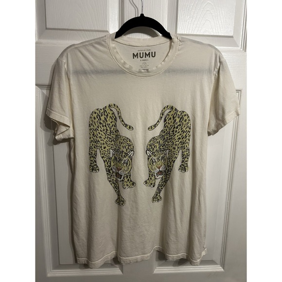 Show Me Your Mumu XS Short Sleeve Dancing Leopard Graphic T Shirt Organic Cotton - Picture 2 of 9